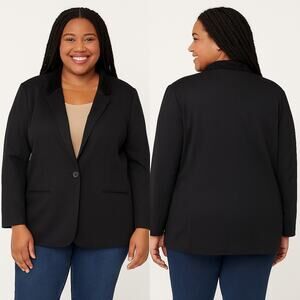 Sag Harbor 100% Wool Blazer – Size 18‎ – Classic Black, Fully Lined